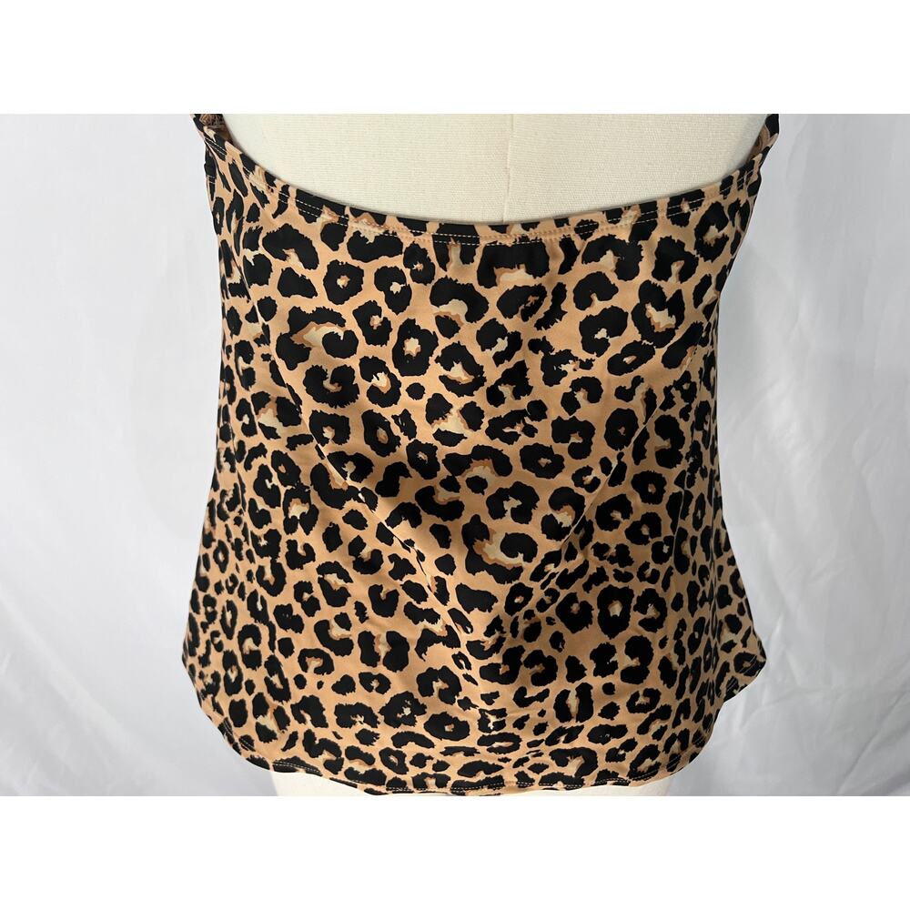 SALT COVE JUNIORS SZ XL SWIM TANKINI TOP ANIMAL-PRINT HALTER AMORE NATURAL NEW! - Picture 6 of 11